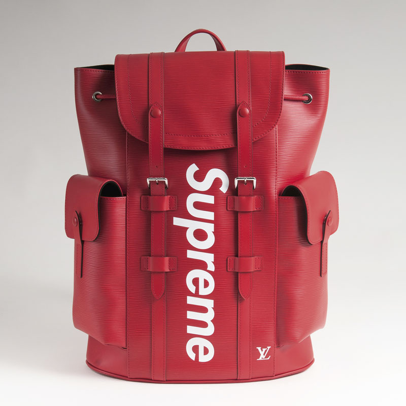 An iconic LV x Supreme Christopher PM Backpack