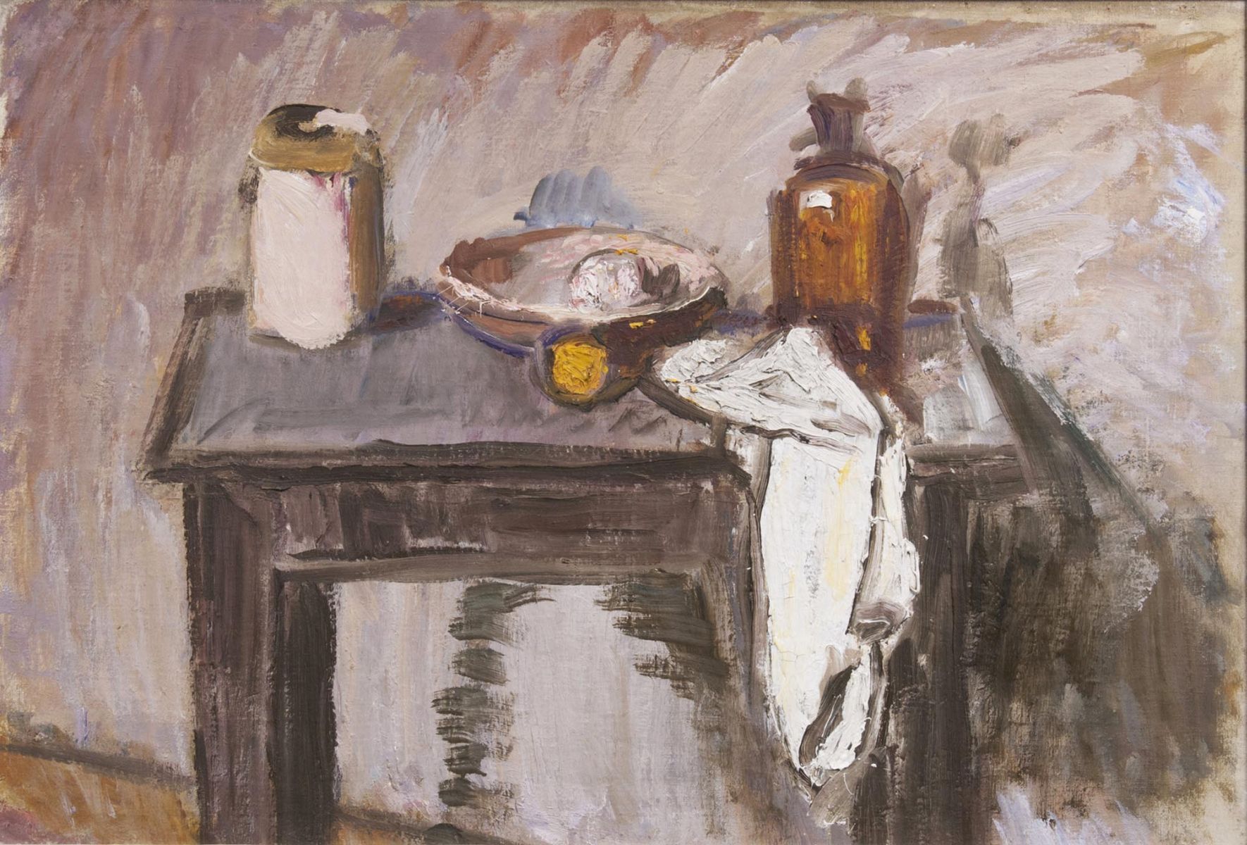 Table Still Life with Pottery