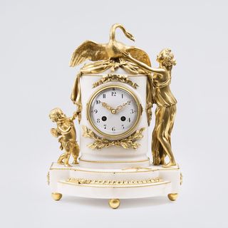 A Napoléon III Clock 'Leda with the Swan and Amor'