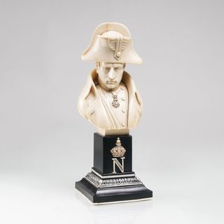 An importante Ivory Bust of Napoléon Bonaparte