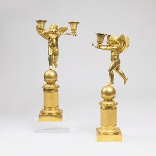 A Pair of fine Charles X. Candelabras with Cupids