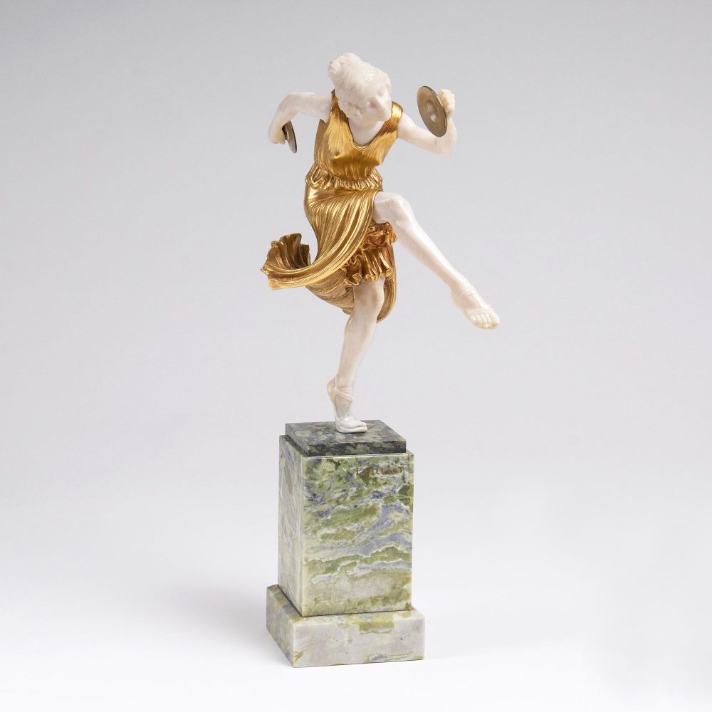 Chryselephantin-Figur 'Danseuse aux cymbales'