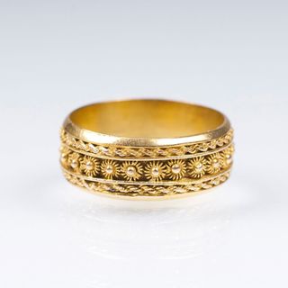A Ring with filigree Ornaments