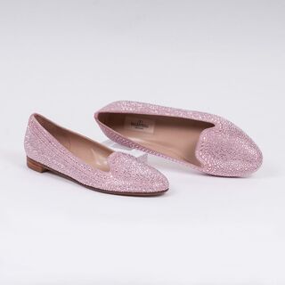 A Pair of Pink Ballerinas with Studs