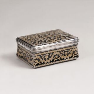 A Berlin Enamel Snuff Box with Ornamental Pattern