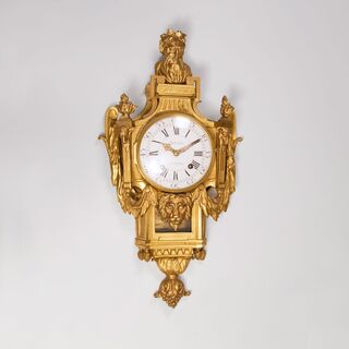 A large Louis-XVI-Cartel Clock