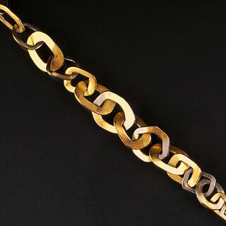 A modern bicolour gold bracelet