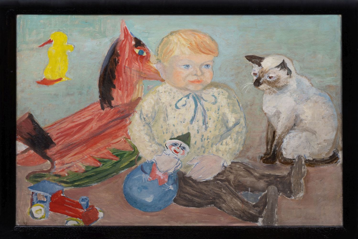 Kind mit Katze und Spielzeug - Bild 2