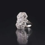 Art-déco Diamant-Ring - Bild 1