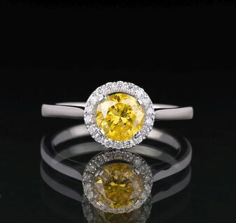 A Vivid Fancy Diamond Ring