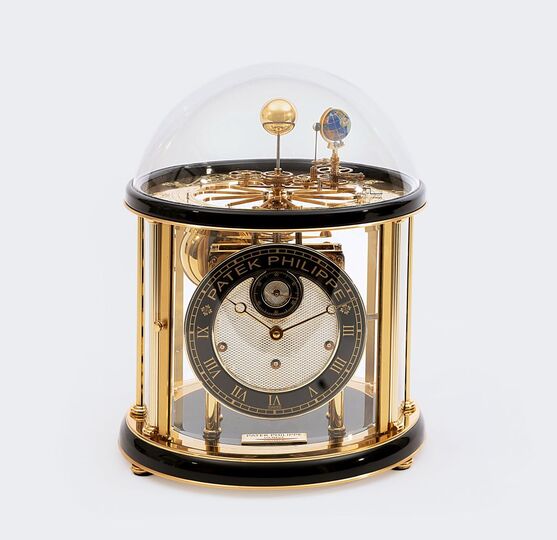 A rare, large Tellurium Tableclock Grand Sovereign with Westminster carillon by Franz Hermle