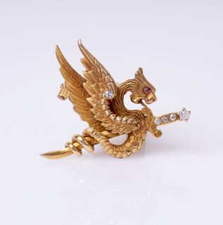 A small antique Pendant 'Dragon'