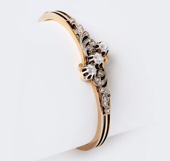 A Belle Epoque Diamond Bangle Bracelet