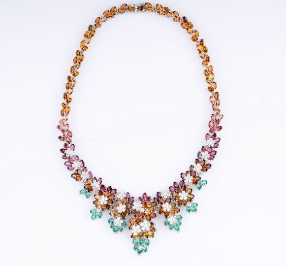 A highcarat, colourful Precious Stones Necklace 'Fiori Umbri'