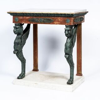 A Rare Gustavian Console Table with Sphinxes