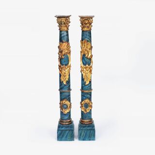 Paar dekorativer Rokoko-Säulen