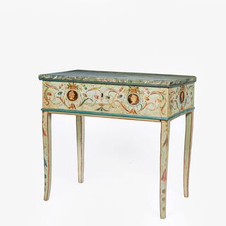 A Gustavian Console Table with Pompeian Painting