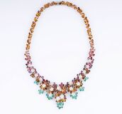 A highcarat, colourful Precious Stones Necklace 'Fiori Umbri' - image 1