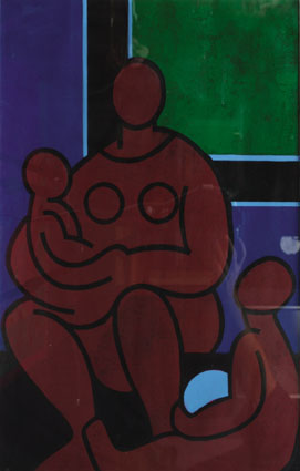 Finn Andersen - A mother and two children A mother and two children