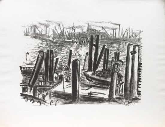 "The harbour of Hamburg"