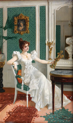 Junge Dame im Salon (Empire-Zeit)