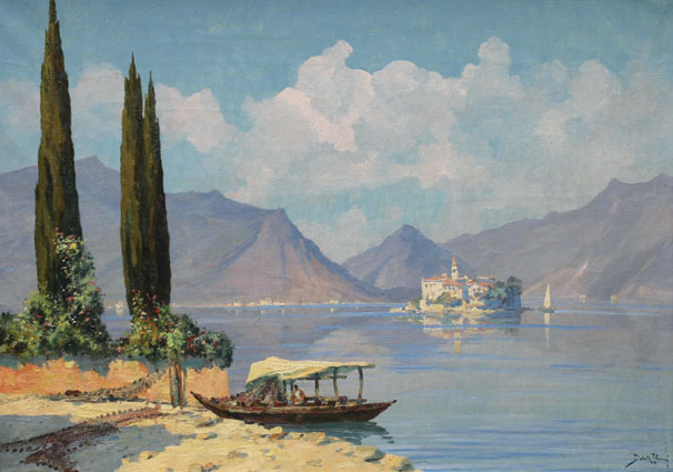 A large prospect of Isola Bella in Lago Maggiore