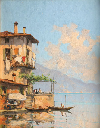 "Belebte Osteria am Gardasee"