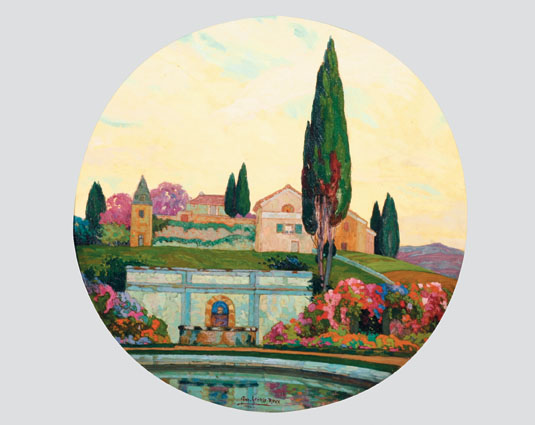 "Toscana" und "Liguria"   -   Ein Paar Gemälde