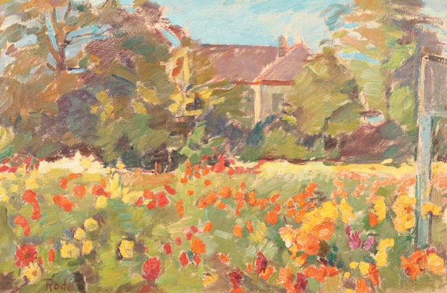 Heinrich Rode - "A dahlia field in Groß-Borstel in the surroundings of Hamburg" "A dahlia field in Groß-Borstel in the surroundings of Hamburg"