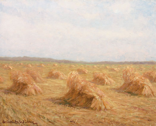 A midsummer harvest landscape in Mecklenburg