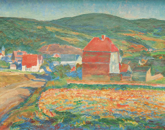 Georg Burmester - A partial prospect of Herborn in the northern part of Hessen A partial prospect of Herborn in the northern part of Hessen