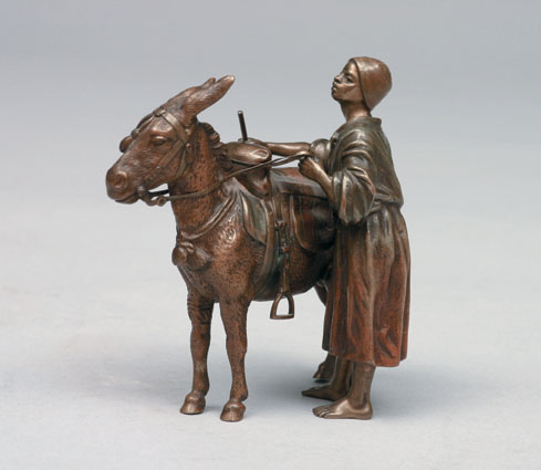 A bronze figure from Vienna 'Oriental boy with donkey'