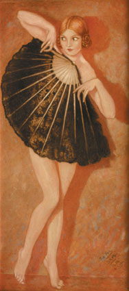 A female dancer with a fan