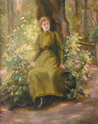 "The artist's daughter in the garden"