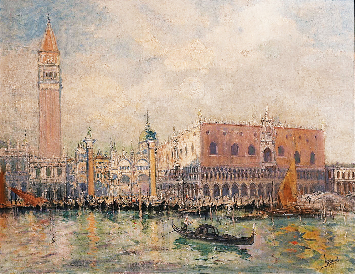 "Venedig: Blick vom Wasser auf den Dogenpalast"