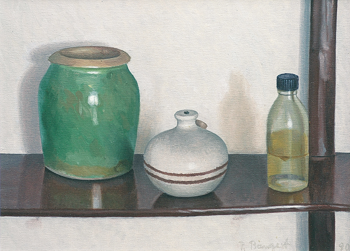 "Stillife with a green vase"