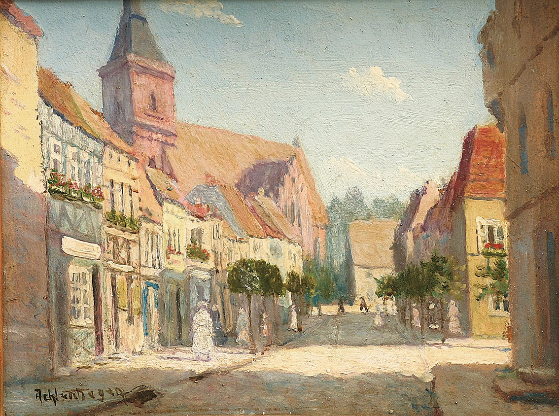 A sunny street in a small provincial town