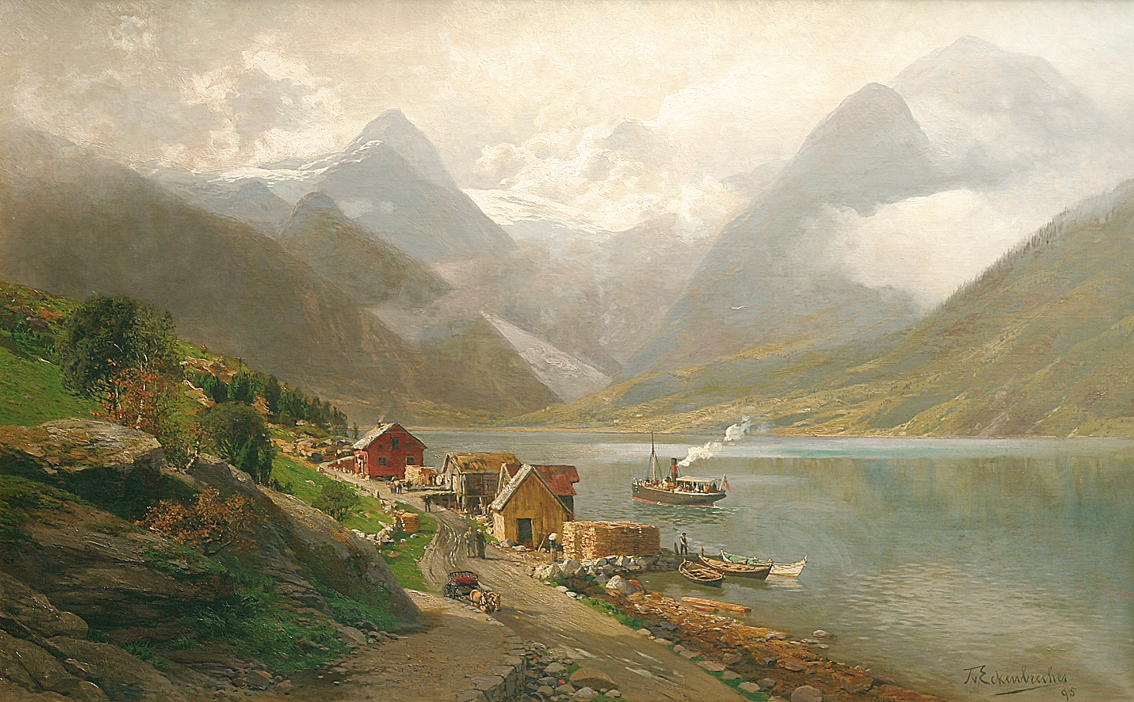 "A view on the Fjerlands-Fjord" (Norway)