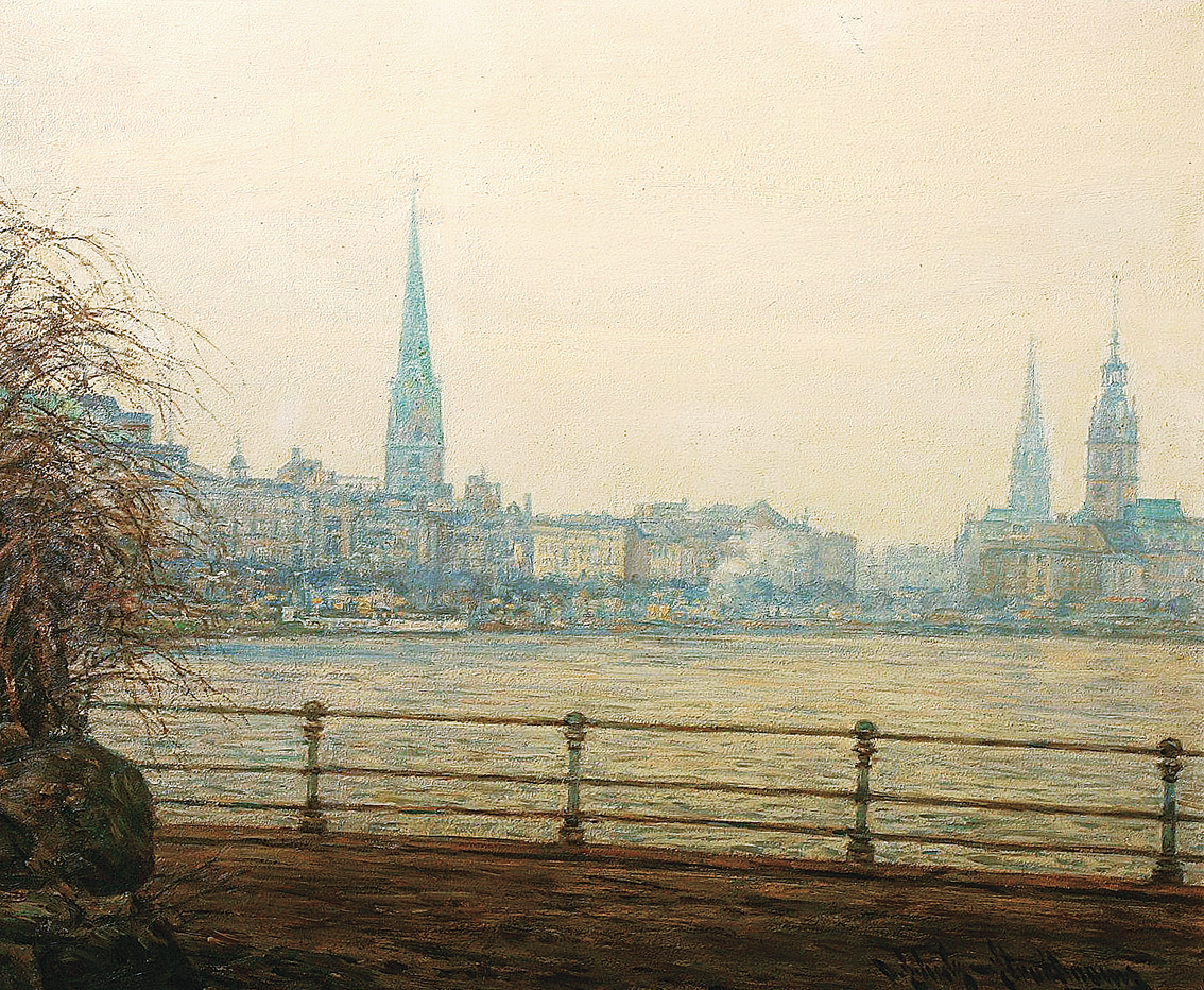 "Hamburg: the 'Binnenalster' and the City"