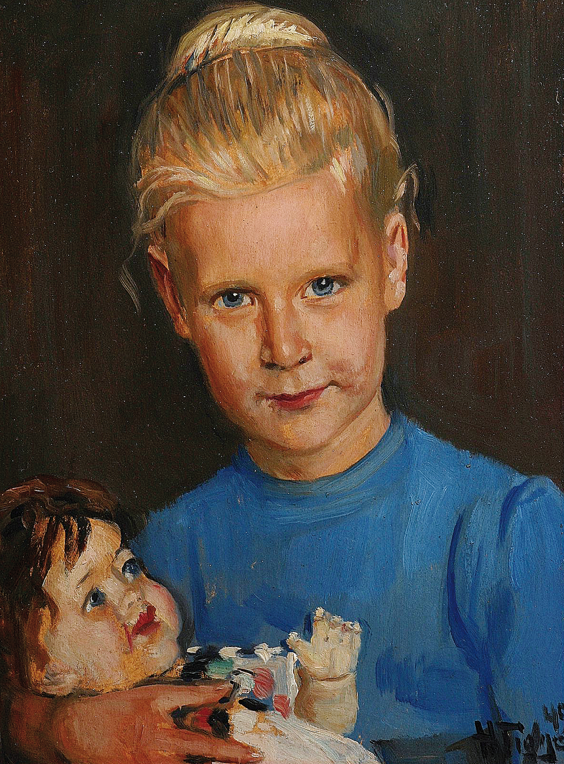 Hugo Figge von Grabow - "Blondie and her doll" "Blondie and her doll"