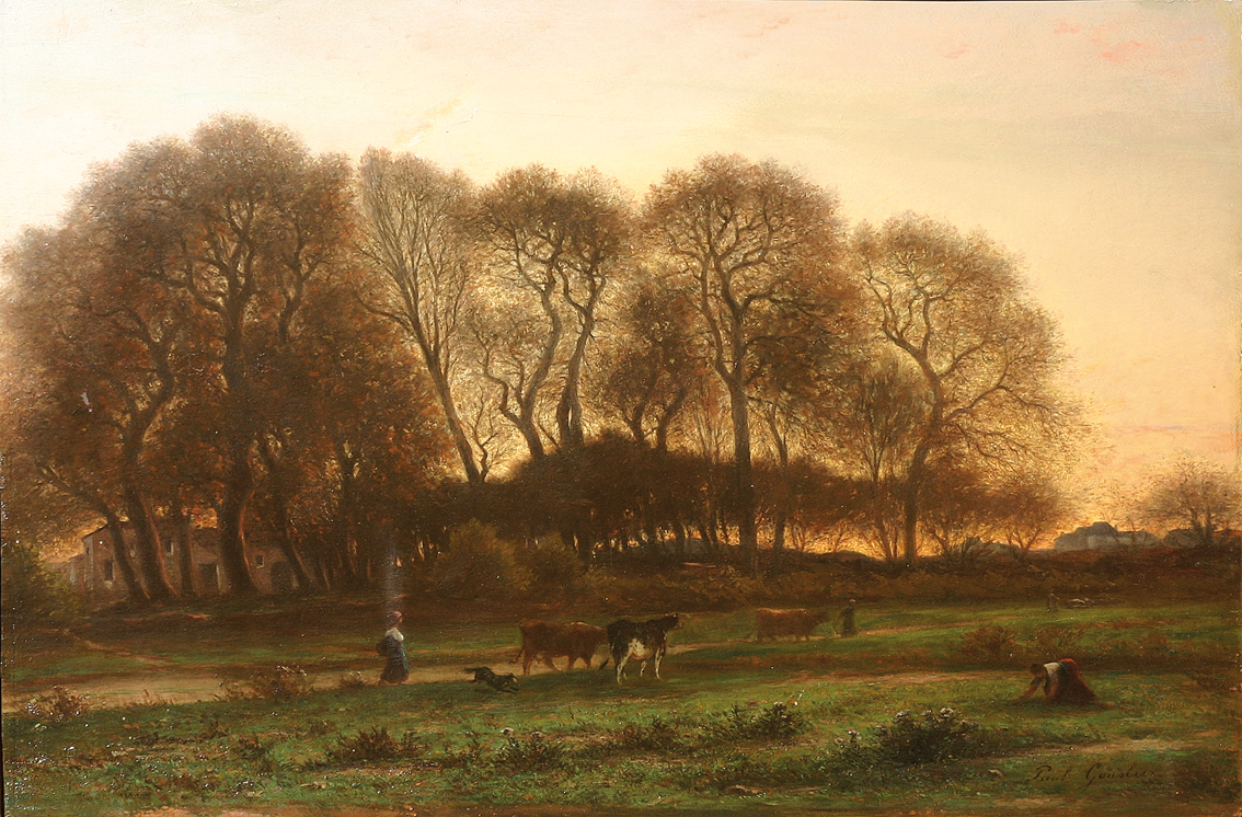 "Sunset in Fontainebleau"