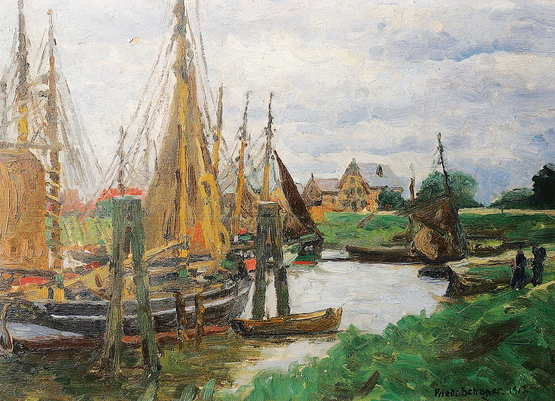 A fishing-port in the surroundings of Hamburg