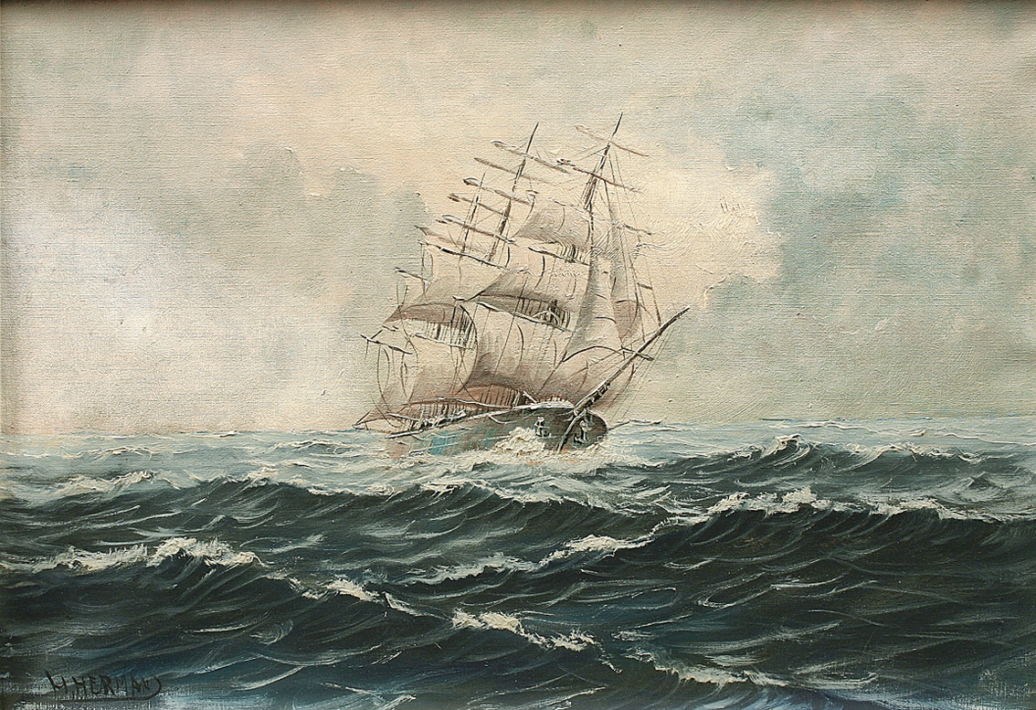 A sailship on the Sea