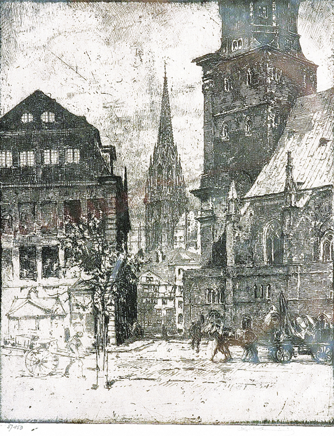 "Hamburg, Katharinenkirche mit Pastorat"