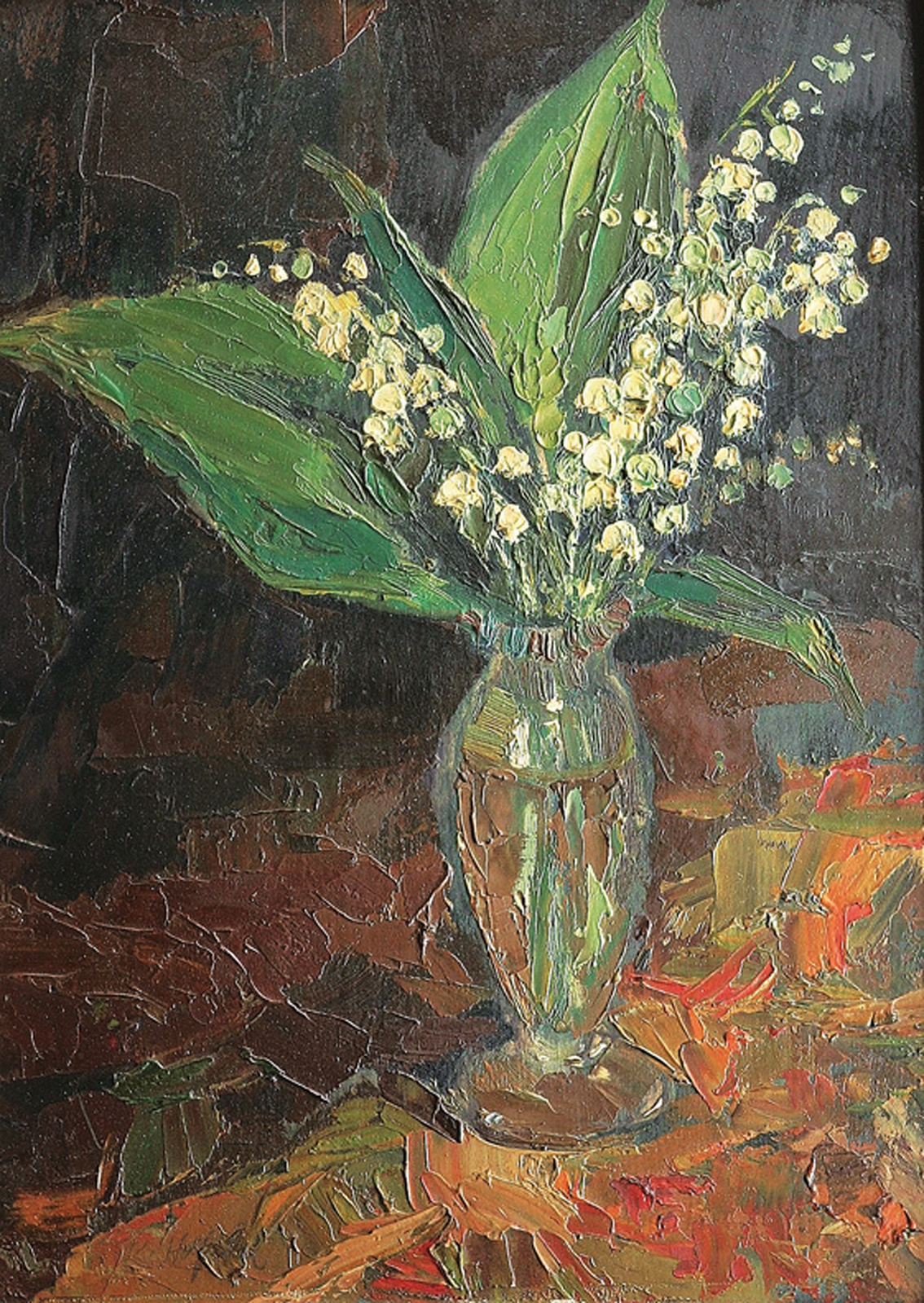 "A stillife with lilies of the valley"