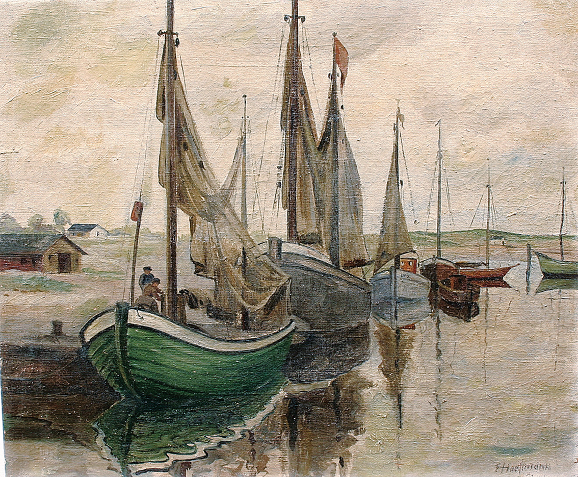 E. Hartmann, frühes 20. Jh. - A country fishing port A country fishing port