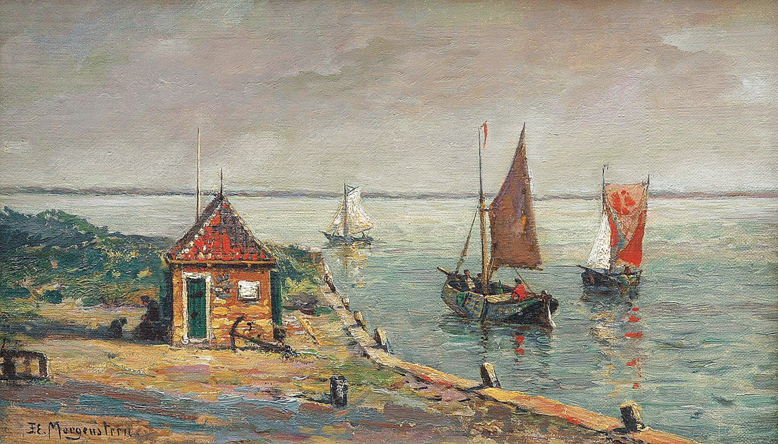 "Fischerboote vor der Küste"