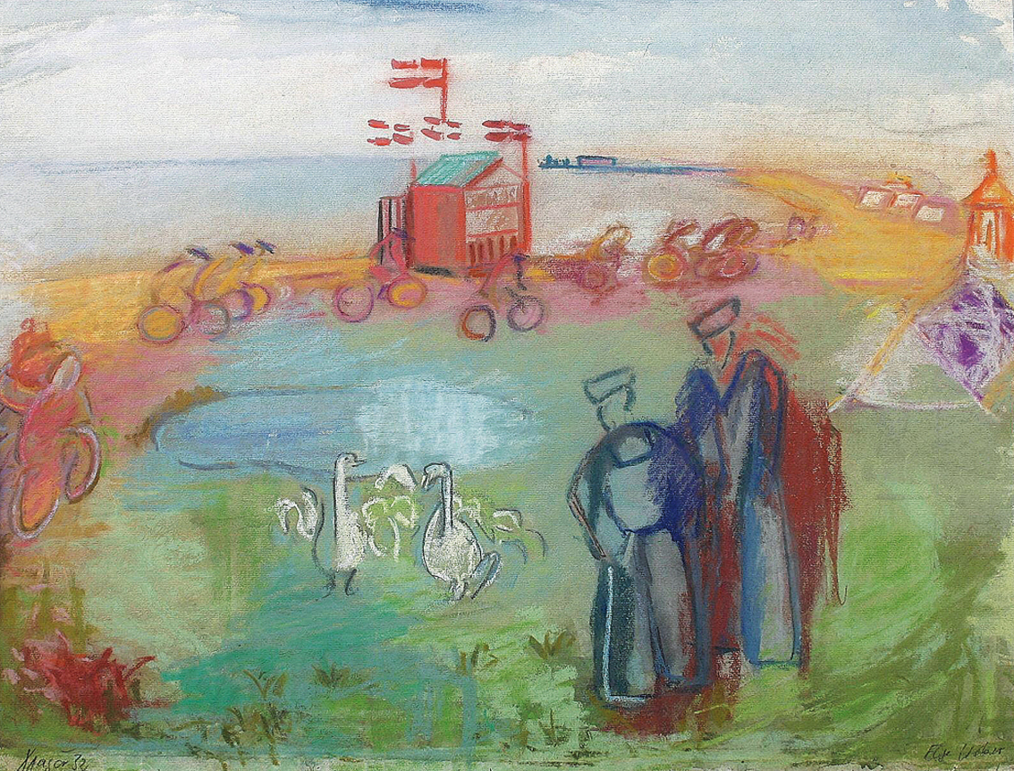 "Cycle race at the seashore"