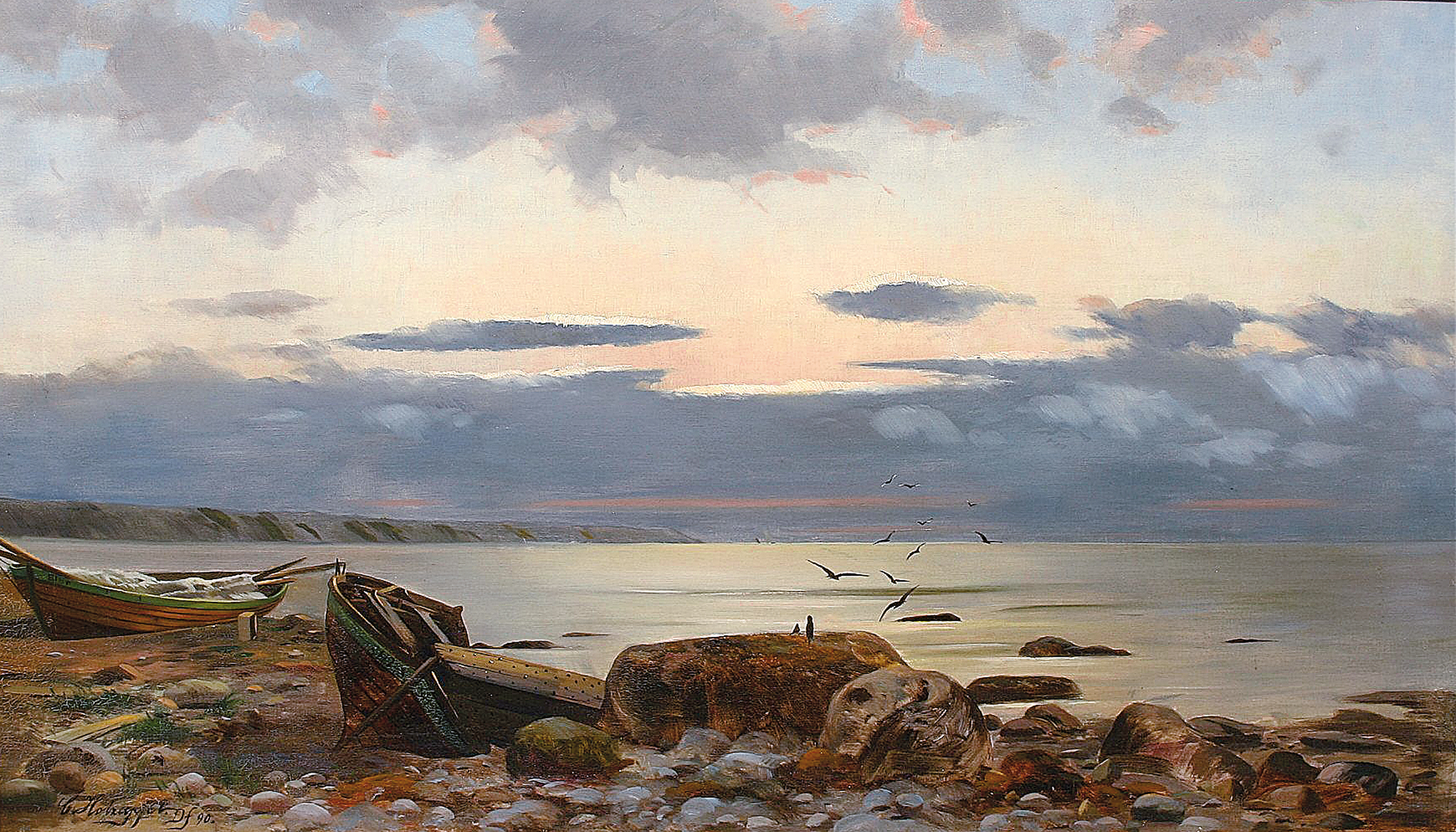 "Strand auf Rügen" (Abendstimmung)