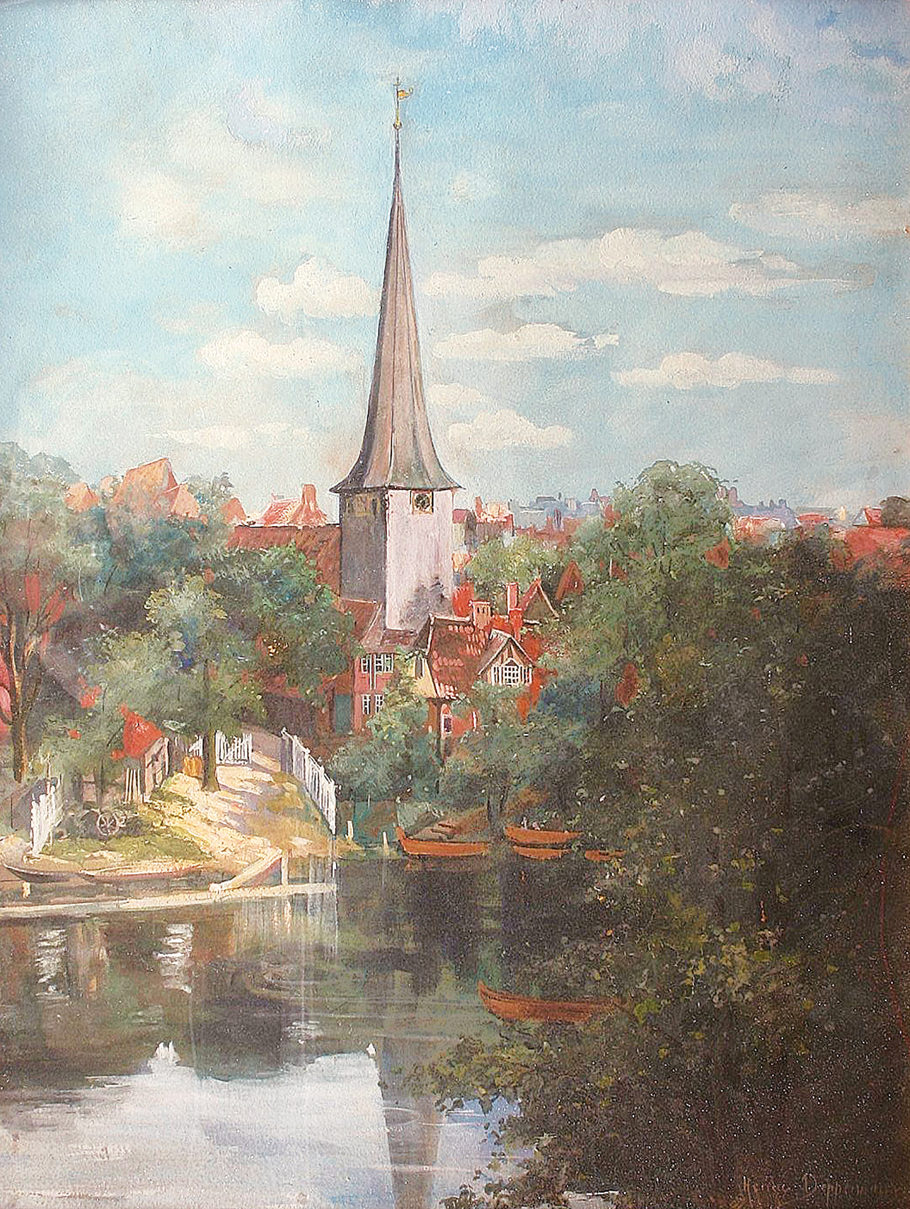 "A view on Bergedorf near Hamburg"